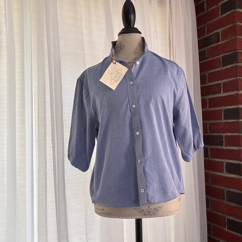 blake Classic Silk Lined Collar Preppy Upcycled Shirt Size M