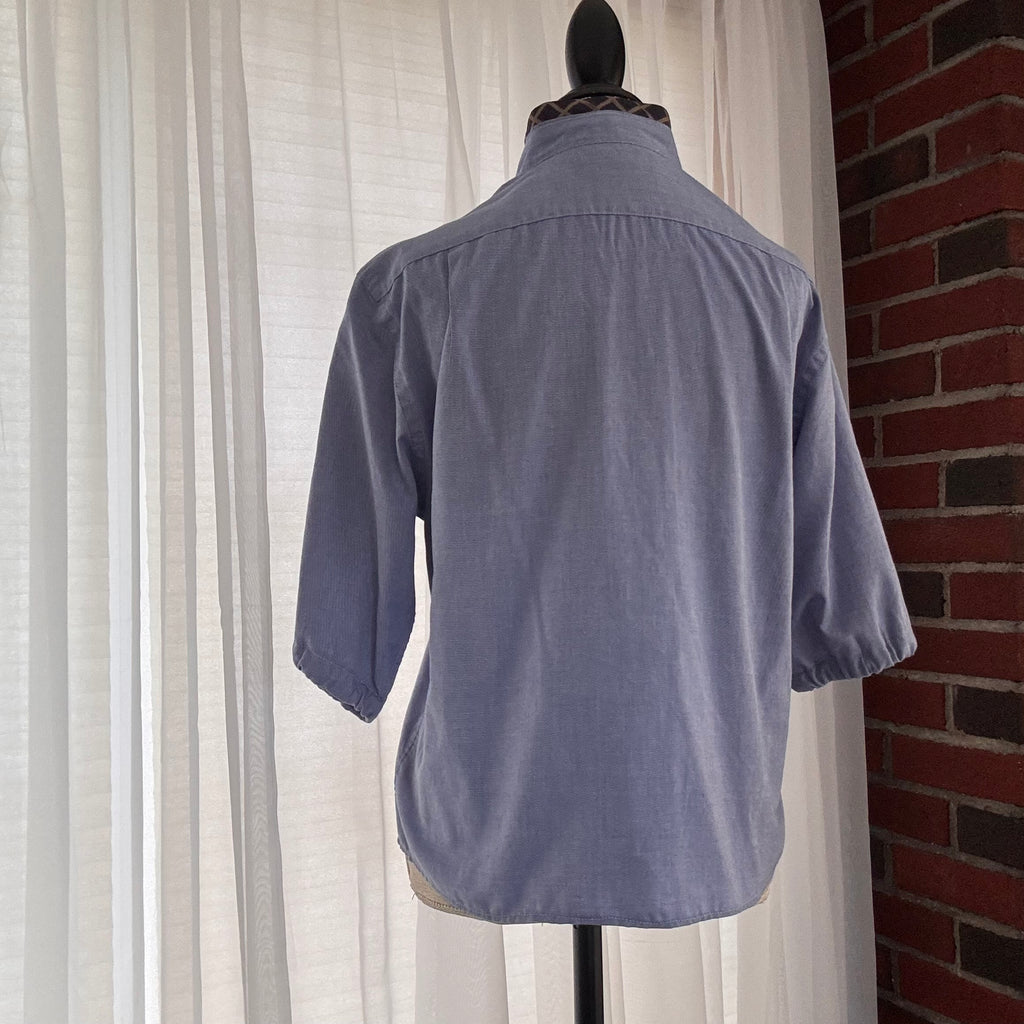 blake Classic Silk Lined Collar Preppy Upcycled Shirt Size M